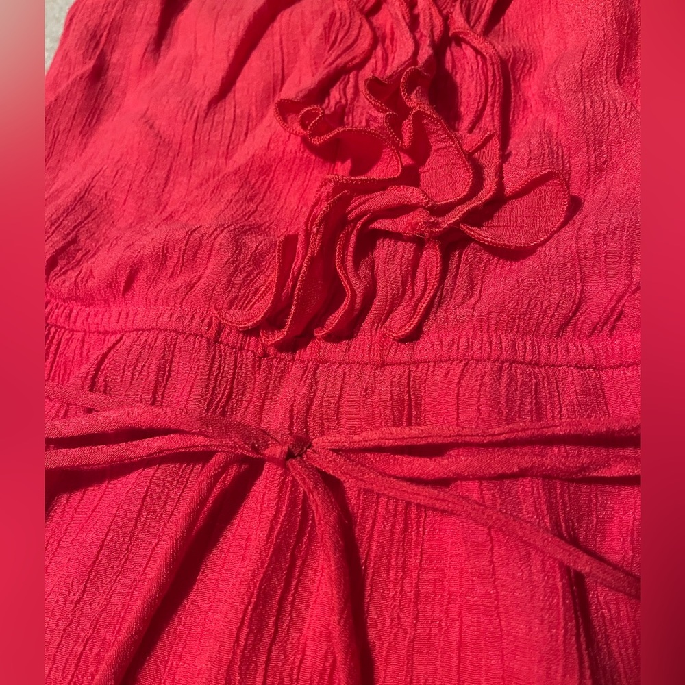Pink Strapless Ruffle Dress - Picture 2 of 6